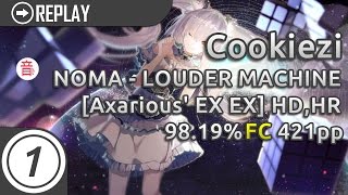 Cookiezi | NOMA - LOUDER MACHINE [Axarious' EX EX] +HD,HR | 98.19% 421pp