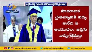 Honorary Doctorate Awarded to Justice NV Ramana at Osmania University's 82nd Convocation