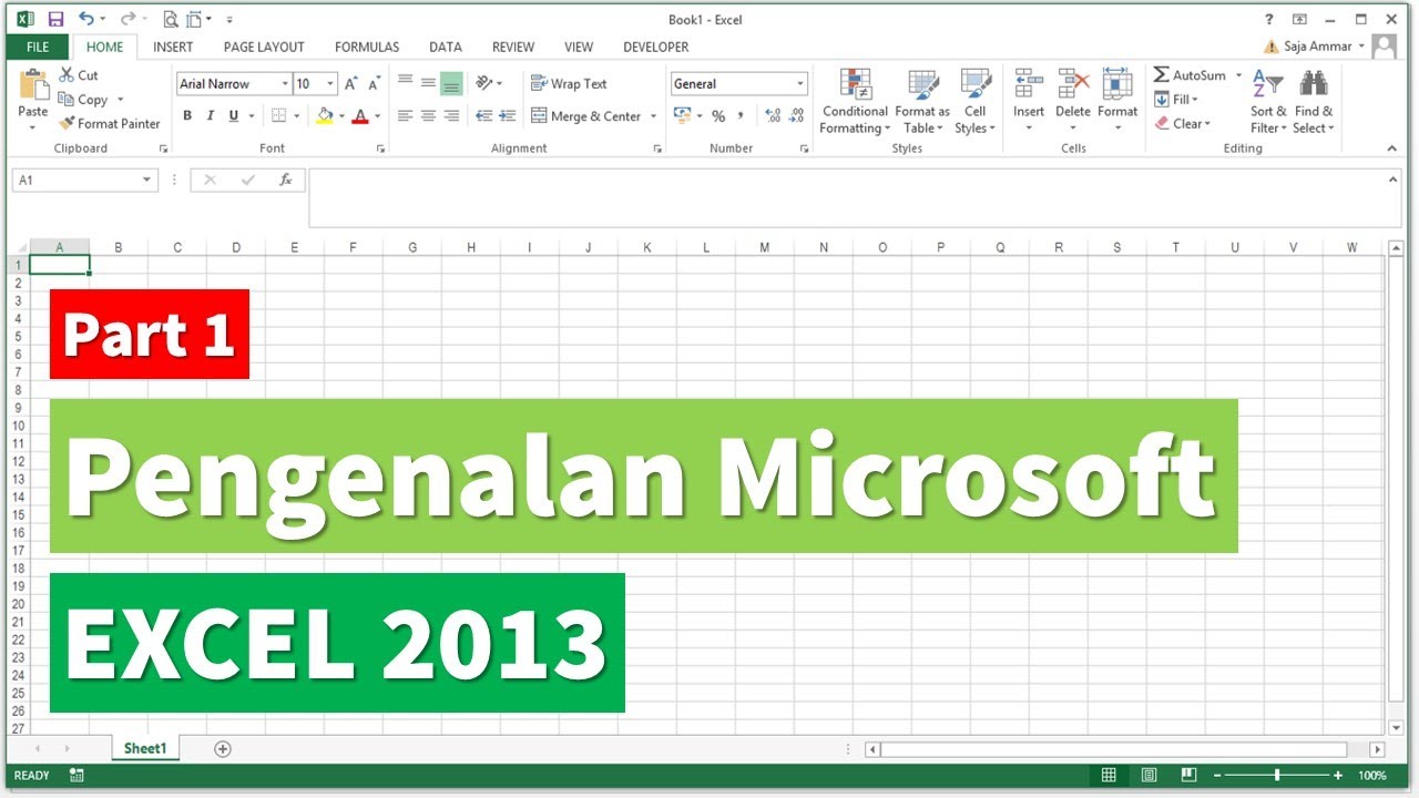 Pengenalan Microsoft Office Excel Belajar Excel Part 1 Youtube