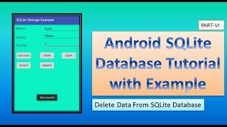 Delete Data From SQLite Database in Android,part-6,#95