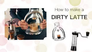 How to make a Dirty Latte coffee [ASMR]