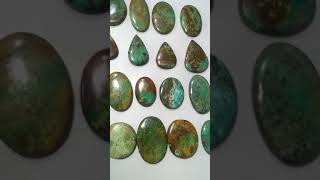 Azurite Chrysocolla Crystals Cabochon, Natural Chrysocolla Gemstone beads, Jewelry Stone findings