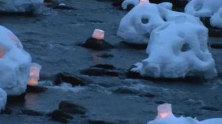 小樽雪あかりの路=朝里川温泉郷から Otaru Snow Light Path