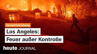 heute journal vom 08.01.25 Flammenmeer bei Los Angeles, Trump droht Grönland, Altersarmut