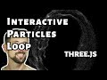 Interactive particles loop with #three.js