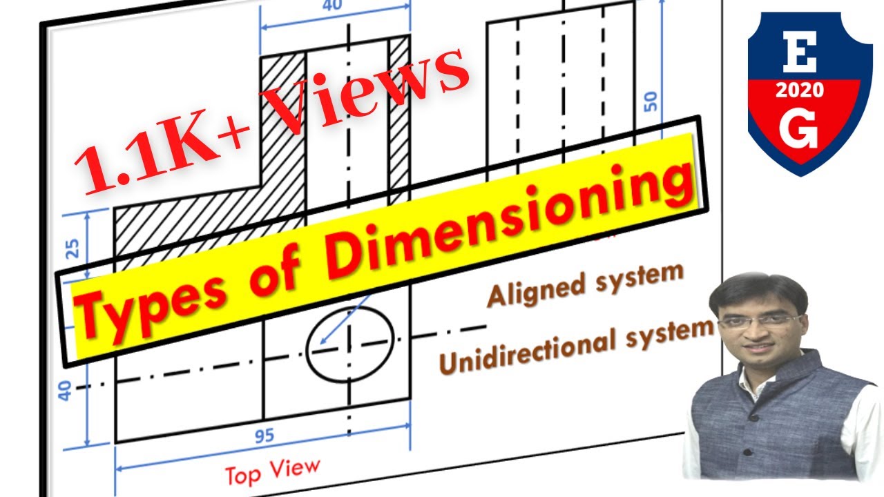 Types Of Dimensioning| Engineering Drawing| Aligned| Unidirectional - YouTube