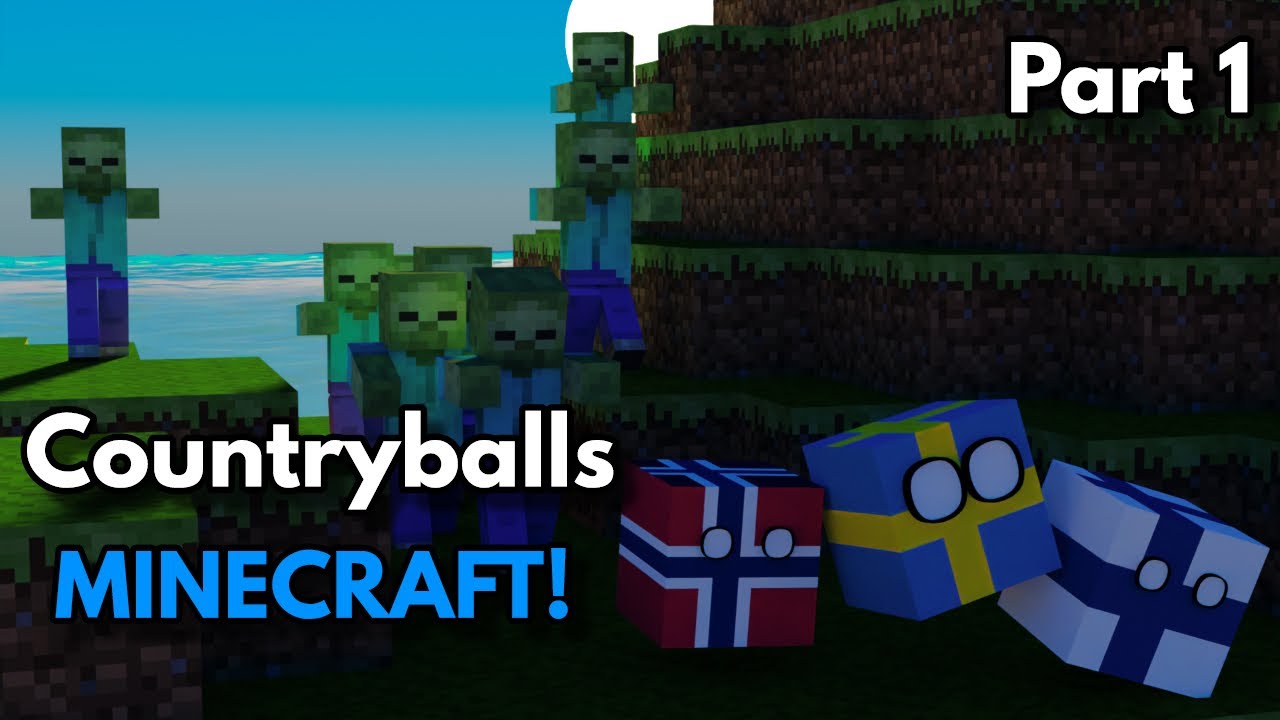Countryballs Minecraft Part 1 Blender 3d Youtube