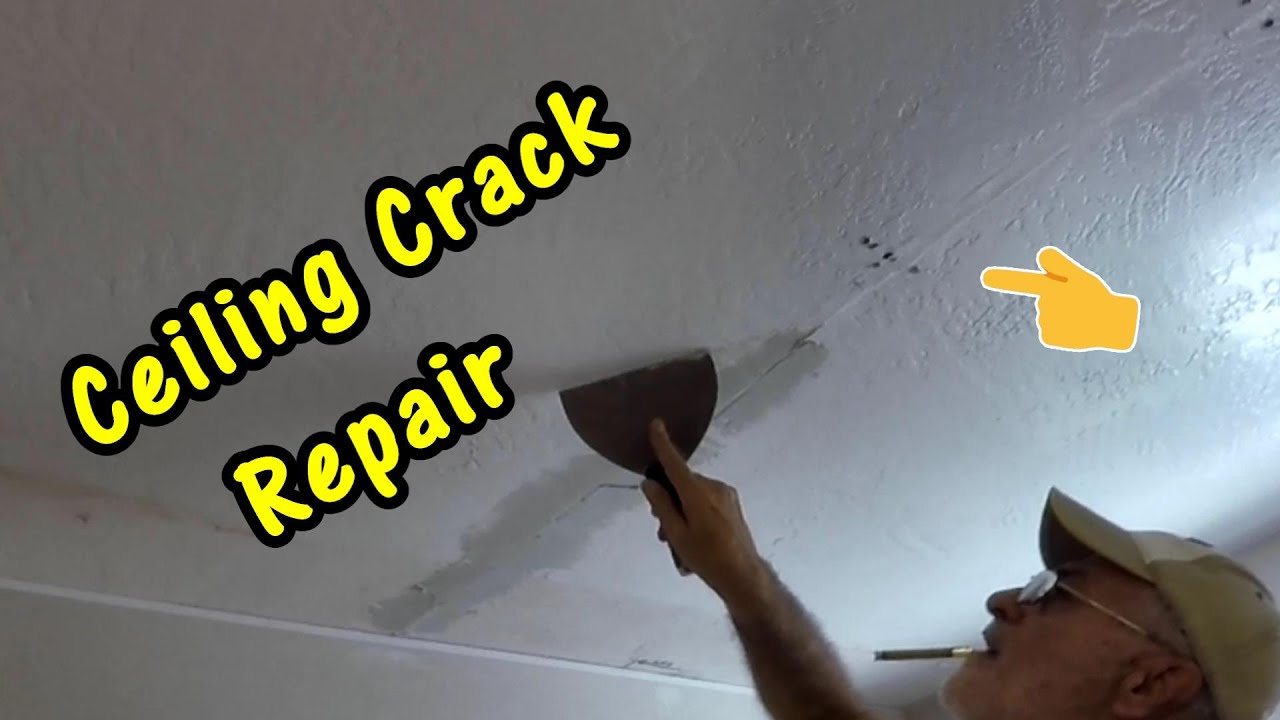 How To Repair Ceiling Crack - YouTube