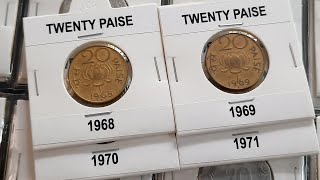 20 Paise Lotus Coins Republic India 1968 to 1971