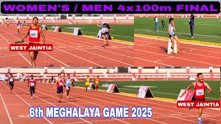 FINAL MEN’S /WOMEN’S  4x100m Relay || 6th MEGHALAYA GAME 2025