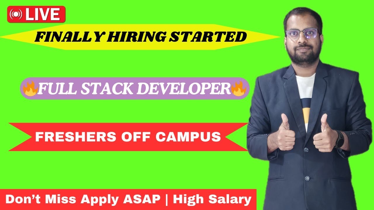 Finally Hiring Started Full Stack Java Developer Job Freshers Apply