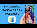 How To Find Saved Passwords and Passkeys In Passwords App On iPhone