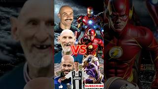 Ronaldo Team vs Marvel Team 😈 (Ronaldo Messi Neymar vs Iron Man Flash Thanos) #shorts #viral #marvel