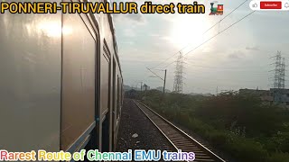 PONNERI-TIRUVALLUR direct train|KORUKKUPET-PERAMBUR in VYSARPADI JIIVA BYPASS line travel | VLOG 24