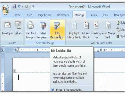 Create And Print Mailing Labels On Microsoft Word 2013
