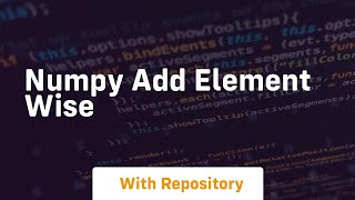 numpy add element wise