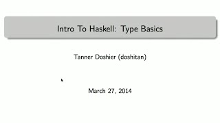 DevICT - Intro to Haskell: Type Basics