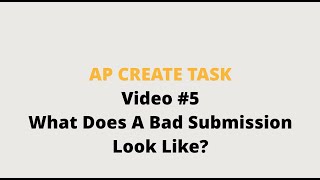 AP CSP: Create Task BAD Example - 1 of 8 #6 --OLD VIDEO UPDATED PLAYLIST LINK IN COMMENTS--