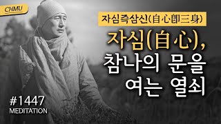 1447일 수행ㅣ내안에 삼신(三身)이 있다. 내 마음이 곧 진리다. 가짜 나를 벗어나 참나를 찾는 여정 ✔️자심즉삼신(自心卽三身) ✔️자심(自心), 참나의 문을 여는 열쇠