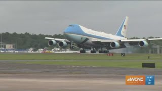 President Trump arrives in Charlotte ahead of 2020 RNC