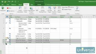 Lesson 12: Tracking Work in Project - Microsoft Project 2016 Course | Universal Class