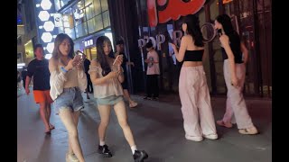 实拍广州繁华酒吧街，女大学生们越来越开放了，还吃着棒棒糖泡却每天灯红酒绿的GUANGZHOU/CHINA/Asian Girl/bar /beauty/student/バー//술집/美しさ/