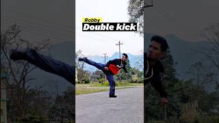 ROBBY/ Double kick #tutorial #kick #cobrakai #taekwondo #karatekid #martialarts #kickboxing #short