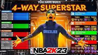 NEW "4-WAY SUPERSTAR" BUILD IS THE BEST BUILD IN NBA 2K23! *NEW* BEST GAME BREAKING BUILD IN NBA2K23