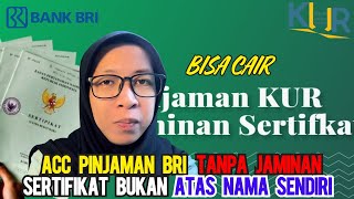 PINJAMAN BRI TANPA JAMINAN SERTIFIKAT RUMAH | PINJAMAN TANPA JAMINAN BRI | KUR BRI TANPA JAMINAN