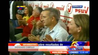 Presidente del oficialismo Diosdado Cabello admite que su preocupación es que Chávez se recupere