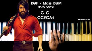 KGF - Mass BGM Piano Cover with NOTES | AJ Shangarjan | AJS