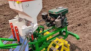 Mini power tiller automatic seeds drill machine ऑटोमेटिक पेरणी यंत्र 9168919090 9850400091