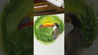 Watercolor painting of a bird: Toucan! ✨