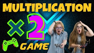 2X MULTIPLICATION GAME! BRAIN BREAK EXERCISE, MOVEMENT ACTIVITY. KIDS VIDEOS FOR KIDS Times tables.
