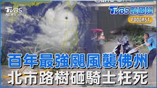 百年來最強!「伊達利亞」襲佛州　北市無明顯風雨　路樹突斷砸騎士枉死｜TVBS聊國際PODCAST