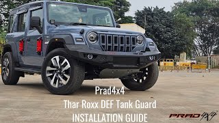 Prad4x4™ DEF Tank Guard - Thar Roxx | Installation Guide