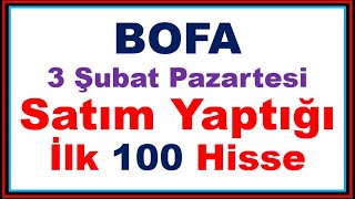 3 Şubat #BOFA'nın Satım Yaptığı İlk 100 Hisse #halkaarz #bist100 #borsa #borsaistanbul #bistarz