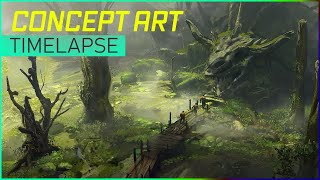 “Fantasy landscape” concept art w/ Art talk