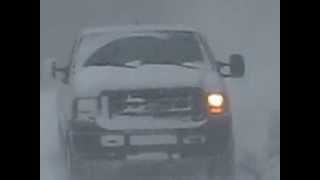 Busting through some snow drifts in Banner Elk, North Carolina