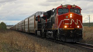 Rare!!! Rerouted CN Train on CP Tracks!!! CN 3260, CN 2933 and CN 3872 lead CN M356 into Calgary, AB