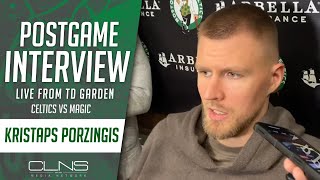 Kristaps Porzingis on CALF INJURY, Return to Celtics Lineup | Postgame Interview 12/17/23