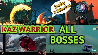 Kaz Warrior 2: Warzone and RPG | All BOSSES Fight Compilation Under 5 Minutes | THUNDERR GAMANIA |