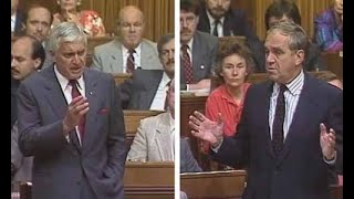 PRO Free-Trade Demonstrators Confront John Turner \u0026 Ed Broadbent During 1988 Federal Election