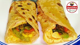 Chapathi Egg Roll | Egg Frankie |  పిల్లలకి ఇష్టమైన స్నాక్ చపాతీ ఎగ్ రోల్ | Sunitha Recipes