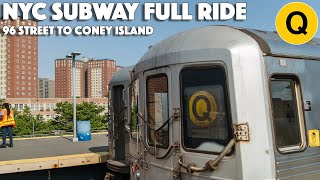 R46 (Q) Train Full Ride from 96 Street to Coney Island | NYC Subway