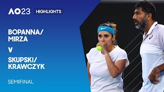 Bopanna/Mirza v Skupski/Krawczyk Highlights | Australian Open 2023 Semifinal