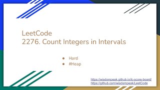 【每日一题】LeetCode 2276. Count Integers in Intervals