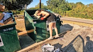 We had to dig deep at the last dumpster!