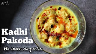 Simple Kadhi with super soft pakoda/No onions no garlic/ଦହି କଡି