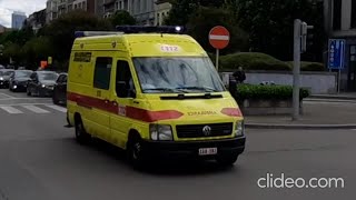 Ambulance A178 brandweer Brussel met spoed naar een interventie in Brussel!